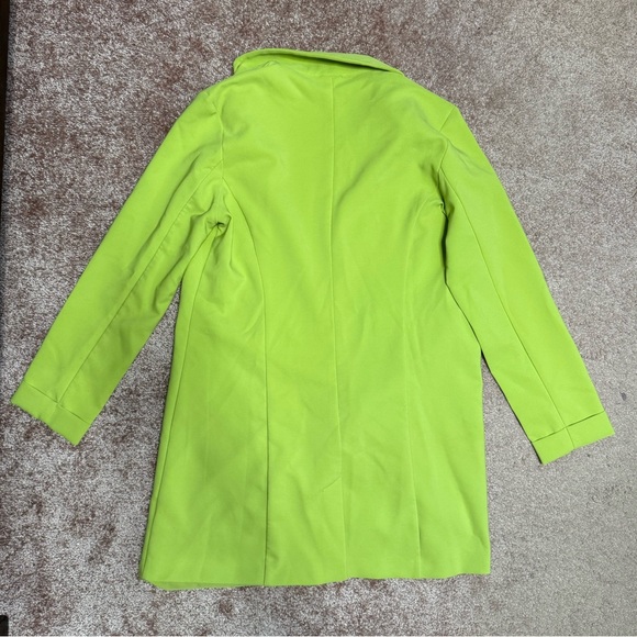Women's Lime Green Blazer - Picture 2 of 4